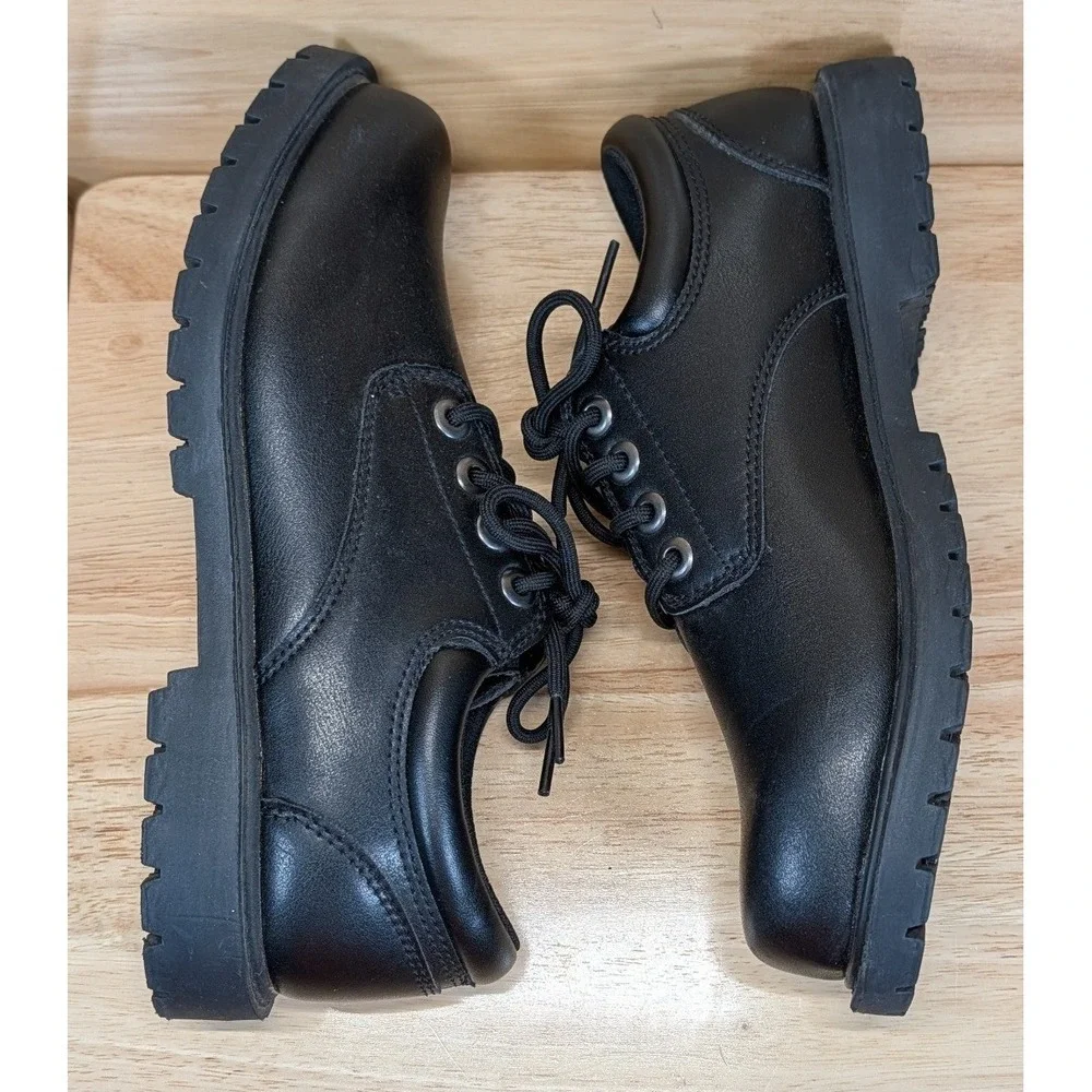 TredSafe Mens MNTR21MH001 Black Slip Resistant Work Oxford Shoes Size 7
